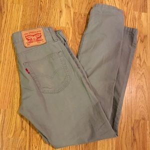 Levi 511 straight leg high rise light grey jean 28